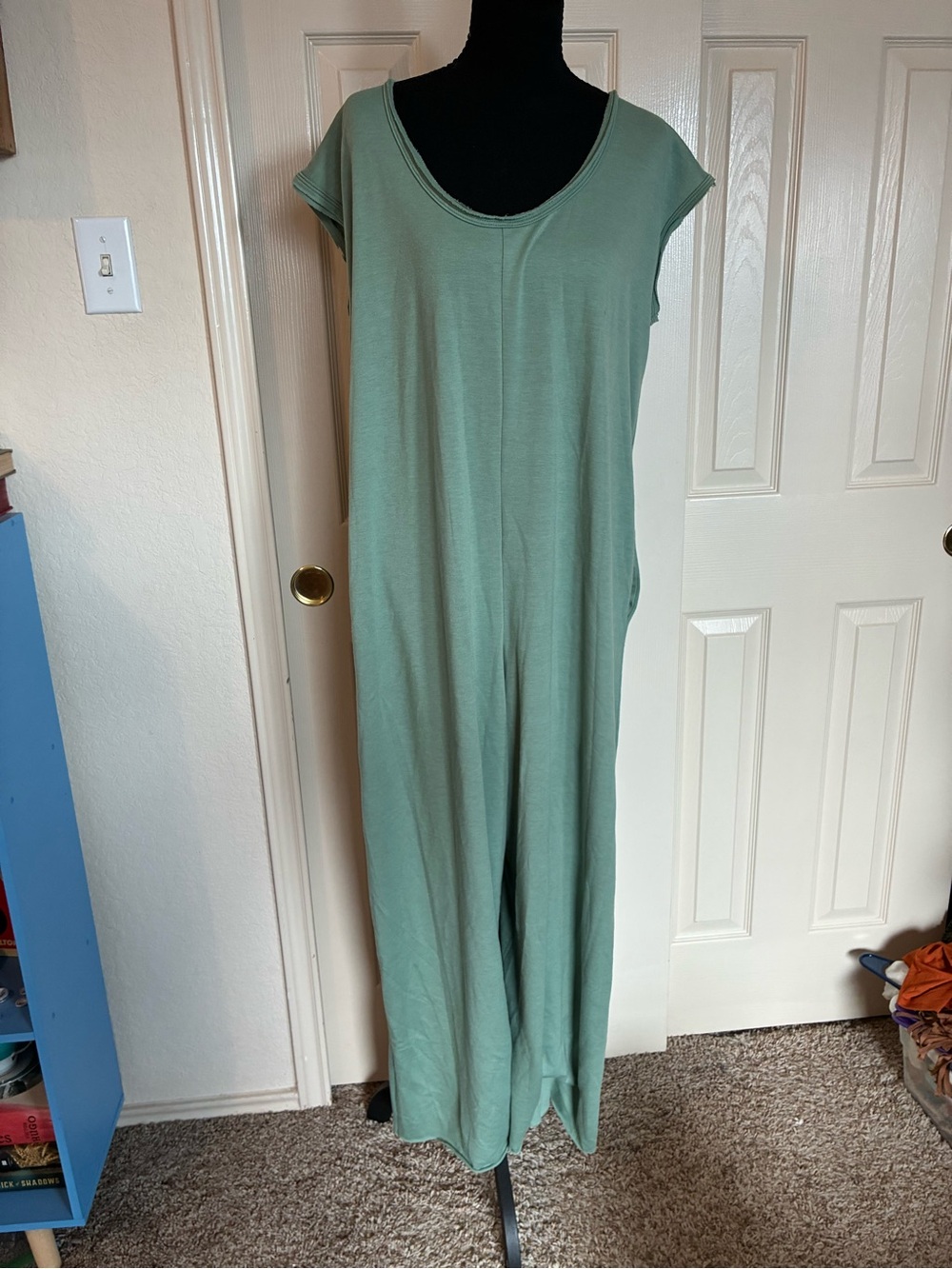 Three Bird Nest Sage Green Wide-Leg Jumpsuit